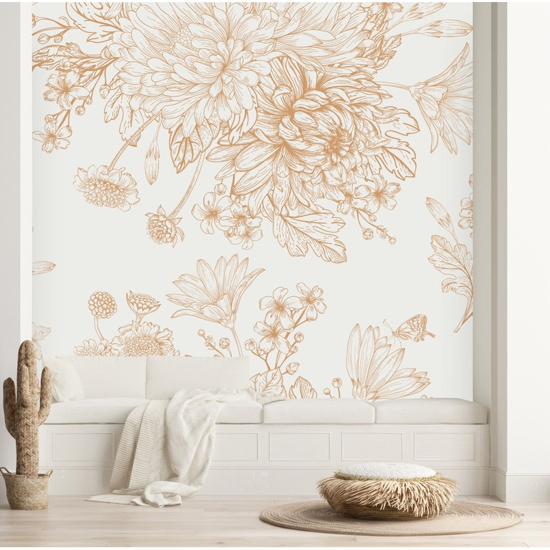 Contour of Asters Wallpaper