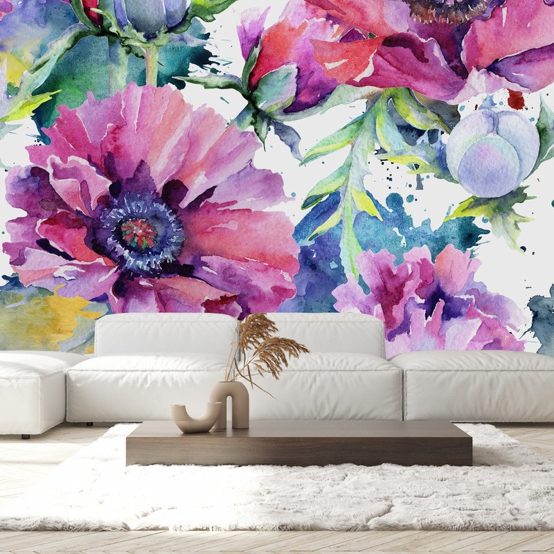 Fashionable Pink Floral Wallpaper Fashionable