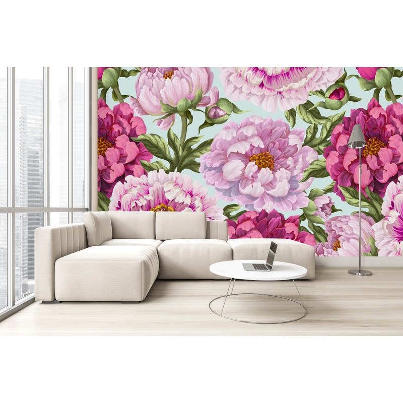 Large Pink Flowers Wallpaper