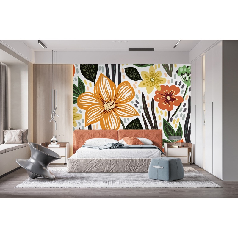 Orange Flowers Wallpaper