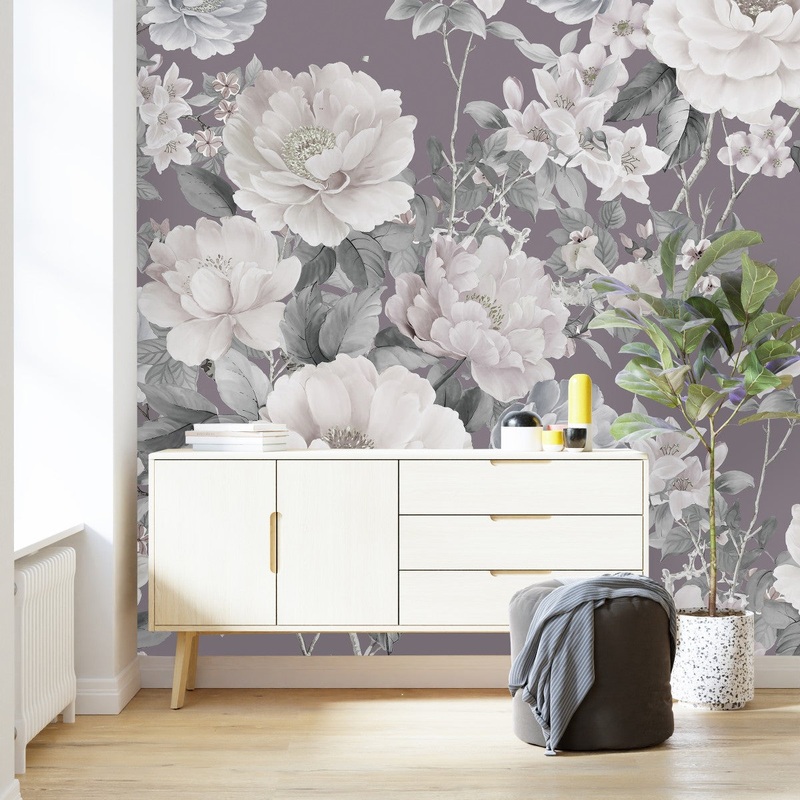 Pastel Shades of Floral Wallpaper