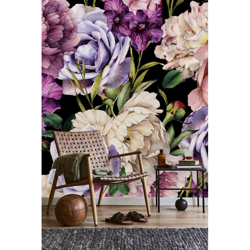 Peonies and Roses Wallpaper