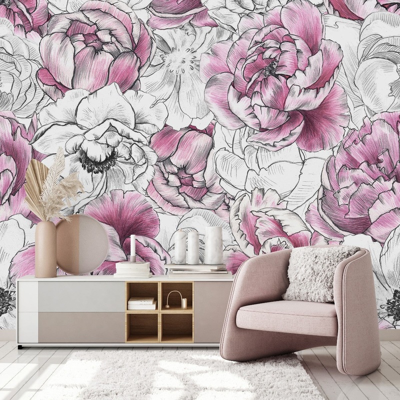 Pink and White Wallpaper