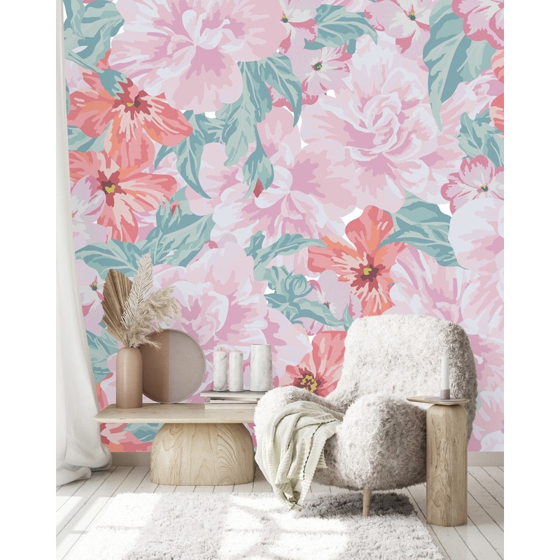 Pink Gentle Flowers Wallpaper
