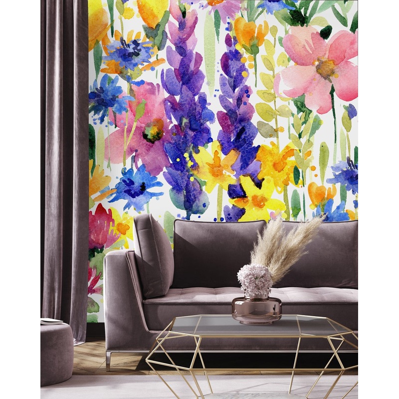 Stylish Wildflowers Wallpaper Chic