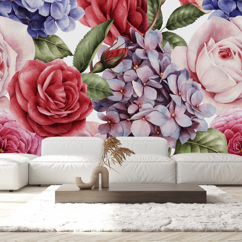 Voguish Multicolored Floral Wallpaper