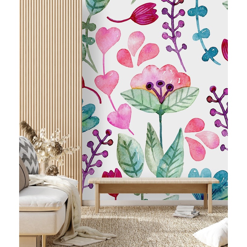Watercolor Spring Flowers  Wallpaper