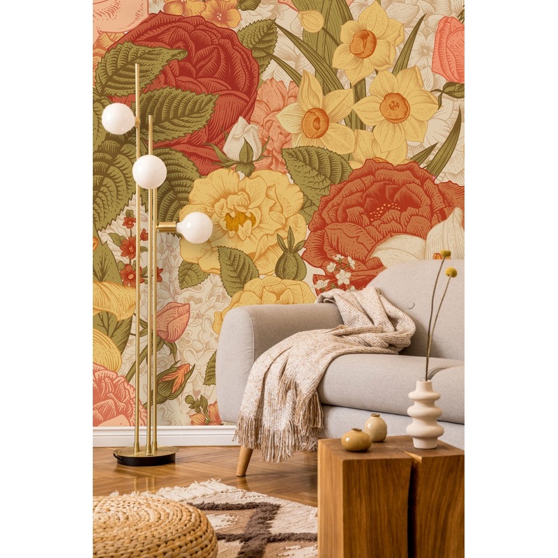 Fashionable Vintage Roses Wallpaper Vogue